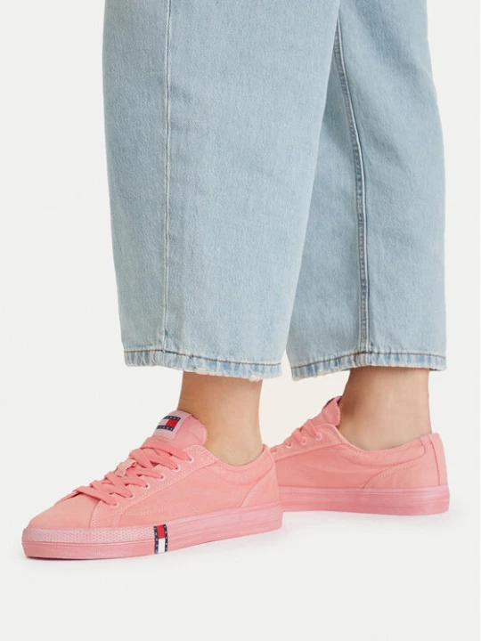 Zdjęcie produktu Tenisówki Tommy Jeans Archive Vulc Y2K Washed Canvas EN0EN02957 Różowy