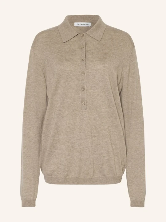 Zdjęcie produktu The Frankie Shop Dzianinowa Koszulka Polo Tala beige BRĄZOWY