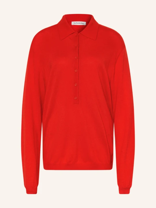 Zdjęcie produktu The Frankie Shop Dzianinowa Koszulka Polo Tala Z Dodatkiem Lnu rot CZERWONY