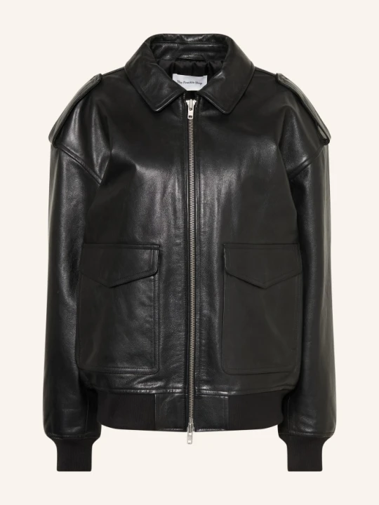 Zdjęcie produktu The Frankie Shop Oversized Skórzana Kurtka Viper schwarz CZARNY