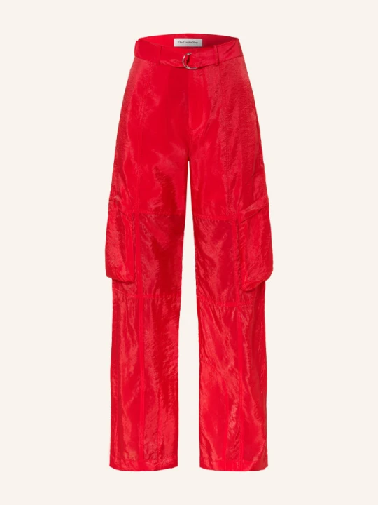 Zdjęcie produktu The Frankie Shop Spodnie Cargo Kelly Sheer rot CZERWONY