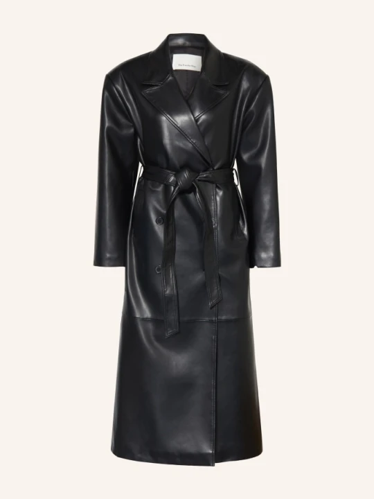Zdjęcie produktu The Frankie Shop Trencz Tina W Stylu Skórzanym schwarz CZARNY