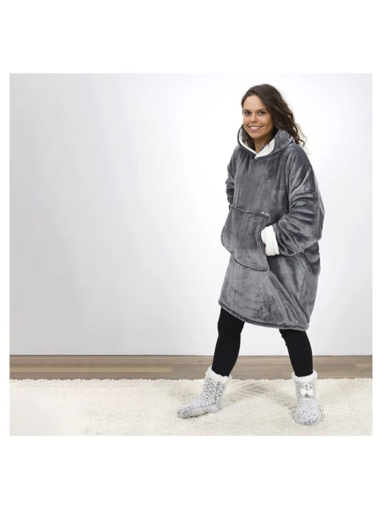 Zdjęcie produktu THE HOME DECO FACTORY Bluza w kolorze szarym rozmiar: onesize