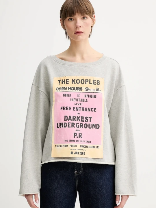 Zdjęcie produktu The Kooples bluza bawełniana szary
