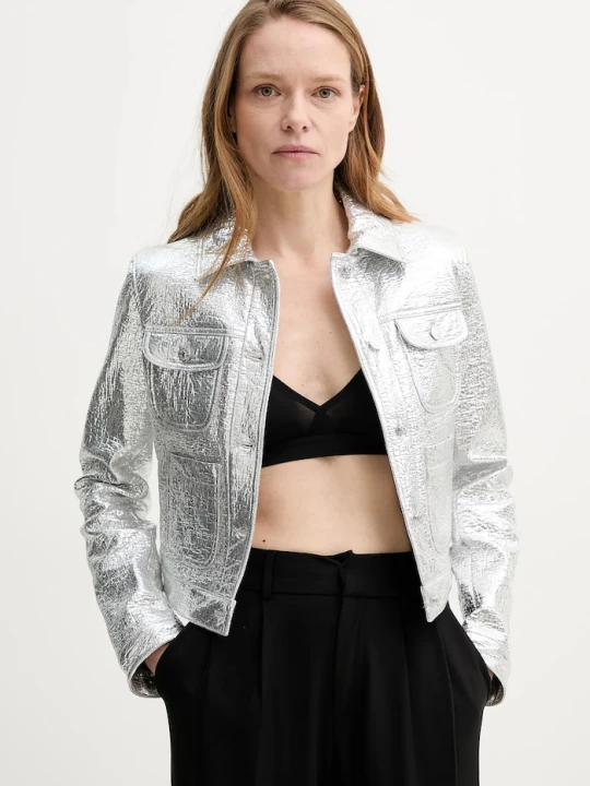 Zdjęcie produktu The Kooples kurtka srebrny