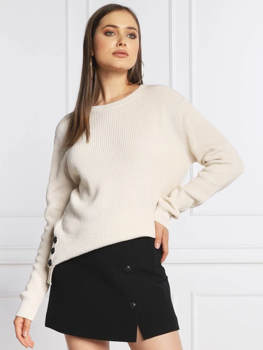 Zdjęcie produktu The Kooples Sweter | Regular Fit kremowy