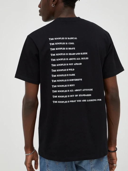 Zdjęcie produktu The Kooples t-shirt bawełniany czarny