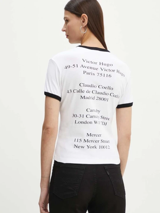Zdjęcie produktu The Kooples t-shirt bawełniany biały