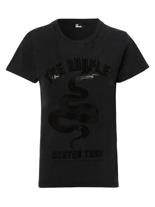 Zdjęcie produktu The Kooples T-shirt Kobiety Dżersej szary | czarny