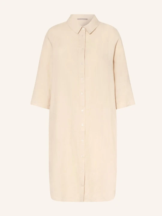 Zdjęcie produktu (The Mercer) N.Y. Lniana Sukienka Koszulowa Z Rękawami 3/4 beige