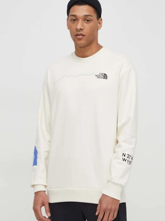 Zdjęcie produktu The North Face bluza bawełniana beżowy