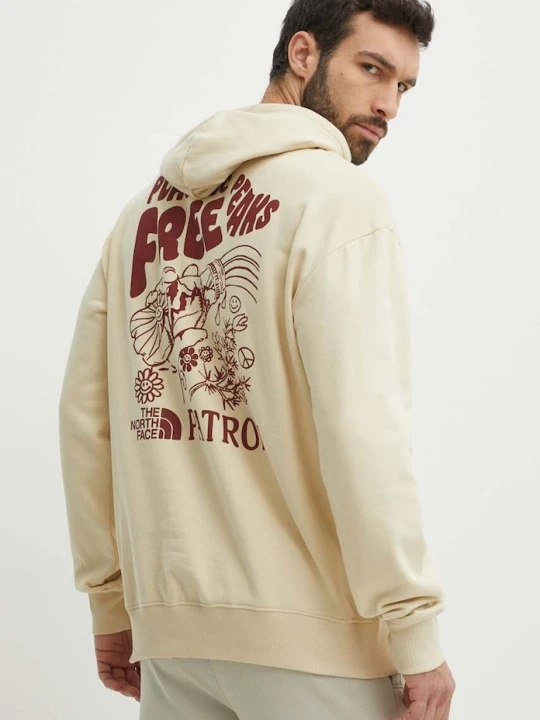 Zdjęcie produktu The North Face bluza bawełniana beżowy