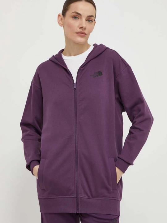 Zdjęcie produktu The North Face bluza bawełniana fioletowy
