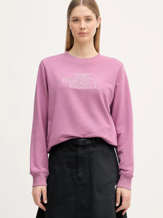 Zdjęcie produktu The North Face bluza damska z bawełną Drew Peak Light fioletowy