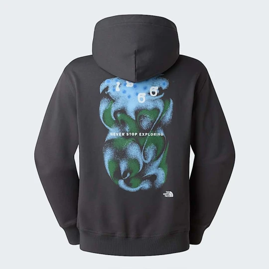 Zdjęcie produktu The North Face Bluza Unisex O Luźnym Kroju Z Kapturem I Grafiką 1966 Motion Transcendent Grey Rozmiar XS male