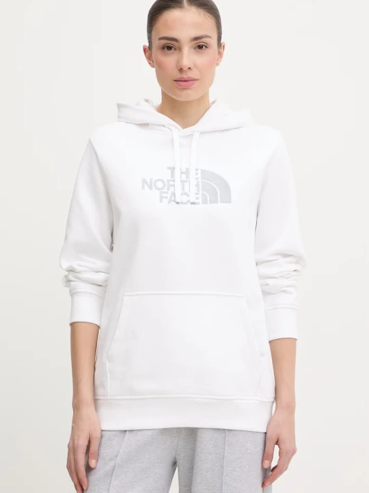 Zdjęcie produktu The North Face bluza z kapturem damska z bawełną DREW PEAK biały