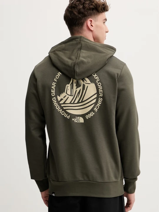 Zdjęcie produktu The North Face bluza z kapturem męska z bawełną MONTE zielony