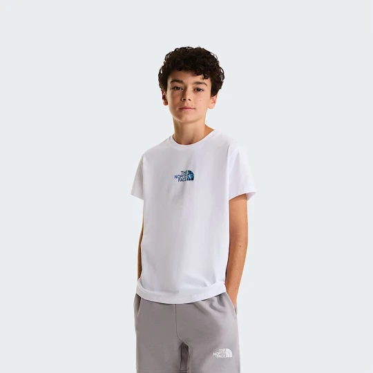 Zdjęcie produktu The North Face Chłopięcy T-shirt O Regularnym Kroju Z Logo Liquid Tnf White Rozmiar XXL male