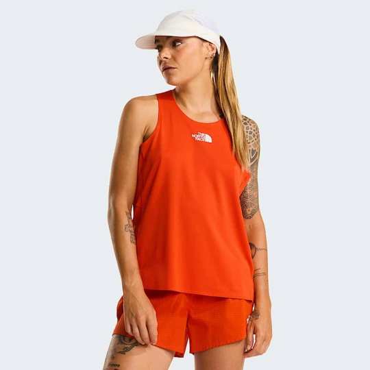 Zdjęcie produktu The North Face Damska Koszulka Bez Rękawów Z Grafiką Lightbright Lava Red Rozmiar M female