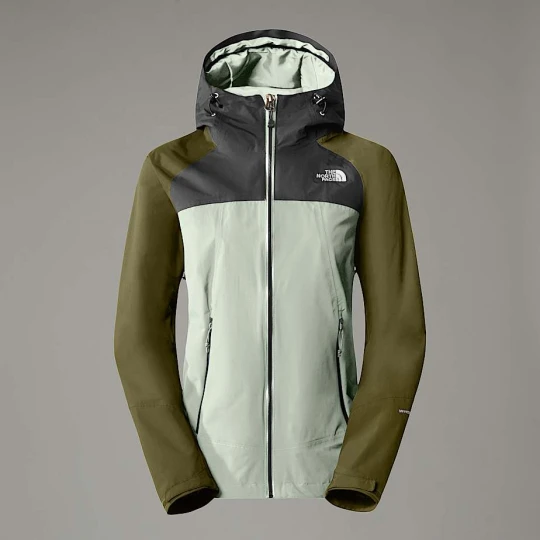 Zdjęcie produktu The North Face Damska Kurtka Z Kapturem Stratos Misty Sage-asphalt Grey-forest Olive-npf Rozmiar XS female