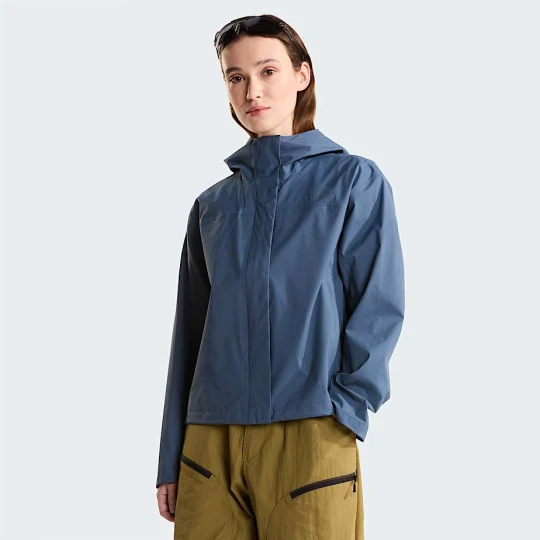 Zdjęcie produktu The North Face Damska Kurtka Z Kapturem Voyage Rain 3l Granite Grey Rozmiar XL female