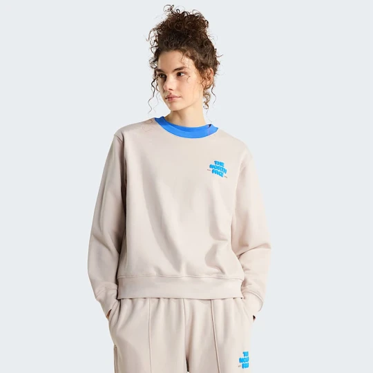 Zdjęcie produktu The North Face Damska Luźna Bluza Z Kapturem I Grafiką Explore Fonts Timeless Taupe Rozmiar XXL female