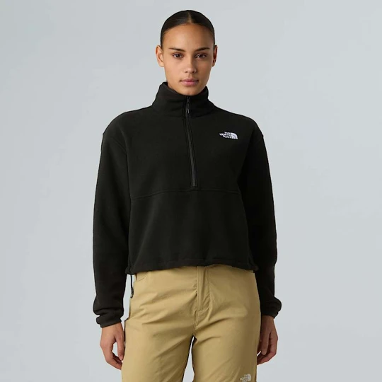 Zdjęcie produktu The North Face Damski Krótki Polar Z Zamkiem O Długości 1 / 2 Glacier Tnf Black Rozmiar XL female