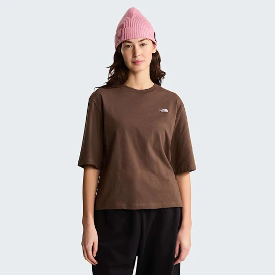 Zdjęcie produktu The North Face Damski Luźny T-shirt O Pudełkowym Kroju Tnf™ Essential Simple Dome Smokey Brown Rozmiar XXL female