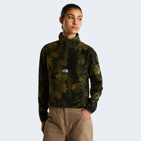 Zdjęcie produktu The North Face Damski Polar Z Logo, Nadrukiem I Zamkiem 1 / 4 Glacier Novelty Woodland Green Yosemite Oak Print Rozmiar XS female