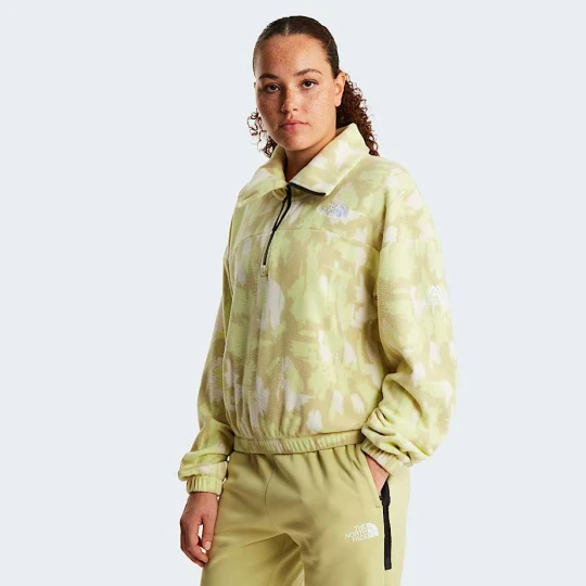 Zdjęcie produktu The North Face Damski Polar Z Nadrukiem I Zamkiem O Długości 1 / 2 Mountain Athletics Lemon Mist Painted Mountains Print Rozmiar XS female