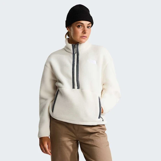 Zdjęcie produktu The North Face Damski Polar Z Zamkiem O Długości 1 / 4 Wkładany Przez Głowę Tnf Fleeski White Dune Rozmiar XL female