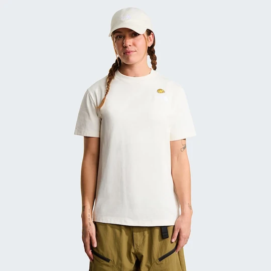 Zdjęcie produktu The North Face Damski T-shirt O Luźnym Kroju Z Naszywką 60th Anniversary White Dune Rozmiar L female