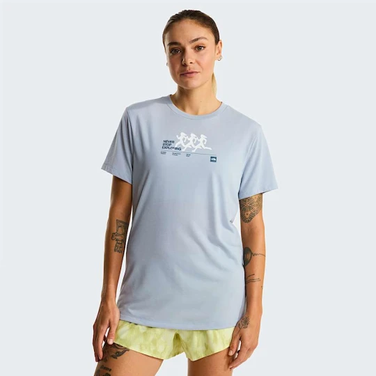 Zdjęcie produktu The North Face Damski T-shirt Z Grafiką Bitmap Silhouette Frost Grey Rozmiar S female