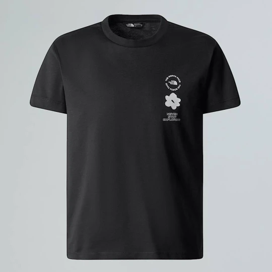Zdjęcie produktu The North Face Dziewczęcy Luźny T-shirt Z Grafiką Flower Tnf Black Rozmiar L female