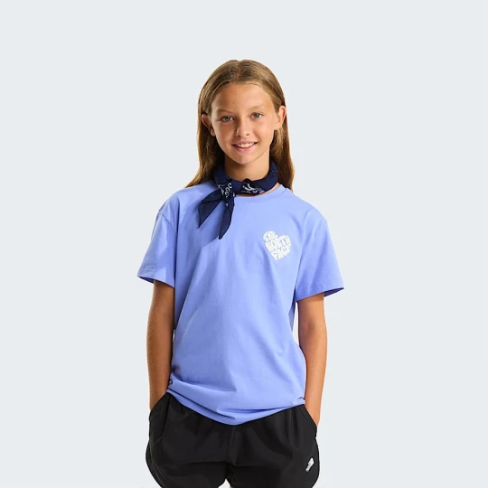 Zdjęcie produktu The North Face Dziewczęcy T-shirt O Luźnym Kroju Brand Proud Periwinkle Glow Rozmiar XL female