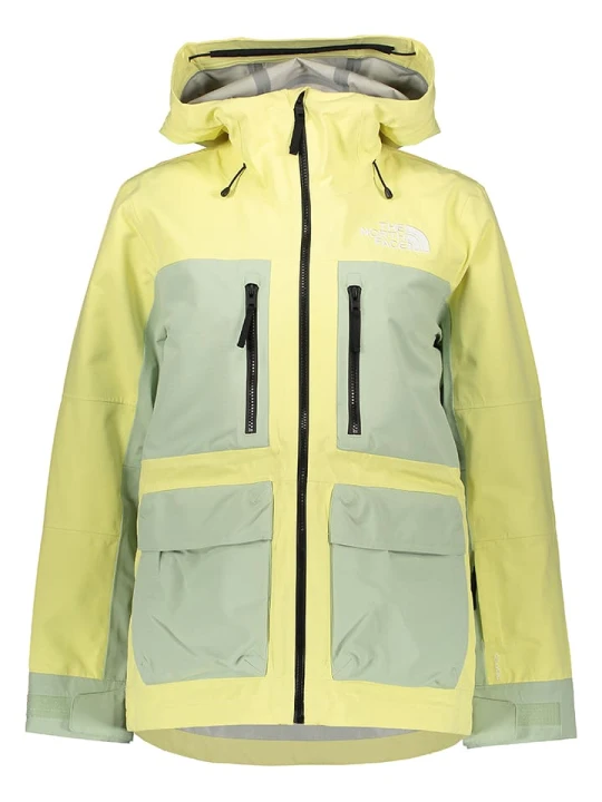Zdjęcie produktu The North Face Kurtka narciarska "Dragline" w kolorze żółto-zielonym rozmiar: M