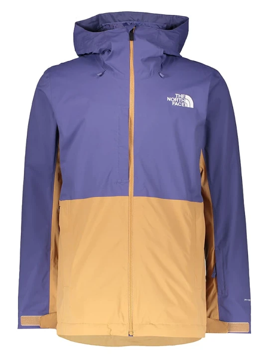 Zdjęcie produktu The North Face Kurtka narciarska "Freedom" w kolorze beżowo-niebieskim rozmiar: XXL