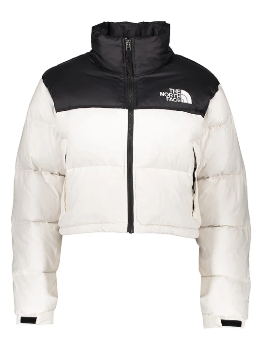 Zdjęcie produktu The North Face Kurtka puchowa "Nuptse" w kolorze biało-czarnym rozmiar: XL
