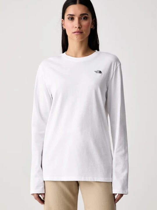 Zdjęcie produktu The North Face longsleeve damski bawełniany Essential biały