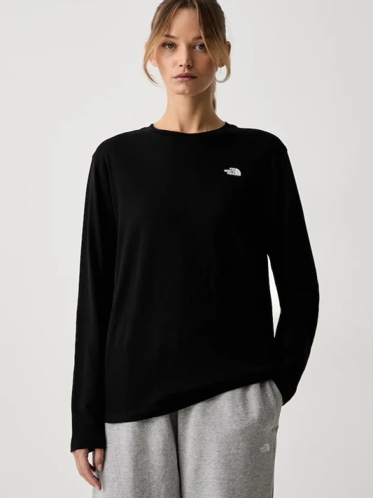 Zdjęcie produktu The North Face longsleeve damski bawełniany Essential czarny