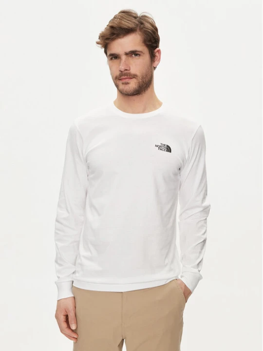 Zdjęcie produktu The North Face Longsleeve Redbox NF0A87NN Biały Regular Fit