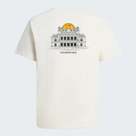 Zdjęcie produktu The North Face Luźny T-shirt Unisex Country Austria White Dune-summit Gold Rozmiar XL male