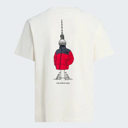 Zdjęcie produktu The North Face Luźny T-shirt Unisex Country Germany White Dune-tnf Red Rozmiar L male