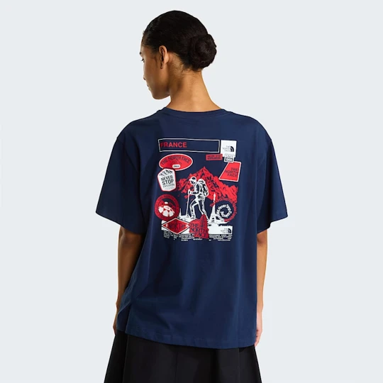 Zdjęcie produktu The North Face Luźny T-shirt Unisex Country Stickers France Summit Navy-summit Navy Rozmiar L male