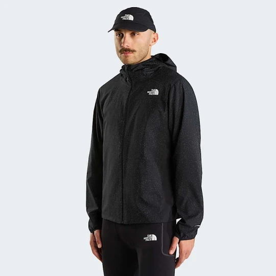 Zdjęcie produktu The North Face Męska Odblaskowa Kurtka Przeciwwiatrowa Fontanales Tnf Black Seed Reflective Print Rozmiar XS male