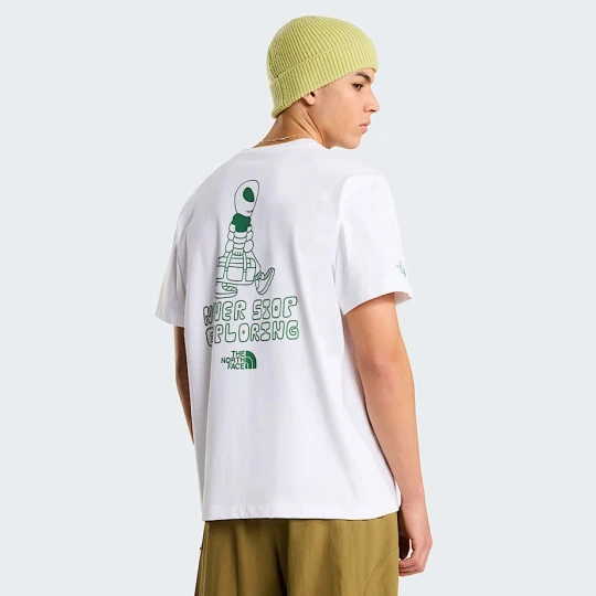 Zdjęcie produktu The North Face Męski T-shirt Z Grafiką O Luźnym Kroju Alien Tnf White Rozmiar M male