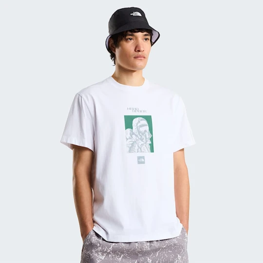 Zdjęcie produktu The North Face Męski T-shirt Z Grafiką O Luźnym Kroju Explorer Tnf White Rozmiar M male