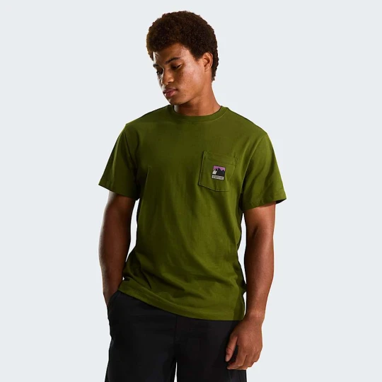 Zdjęcie produktu The North Face Męski T-shirt Z Logo I Grafiką O Luźnym Kroju Mountain Woodland Green Rozmiar XS male