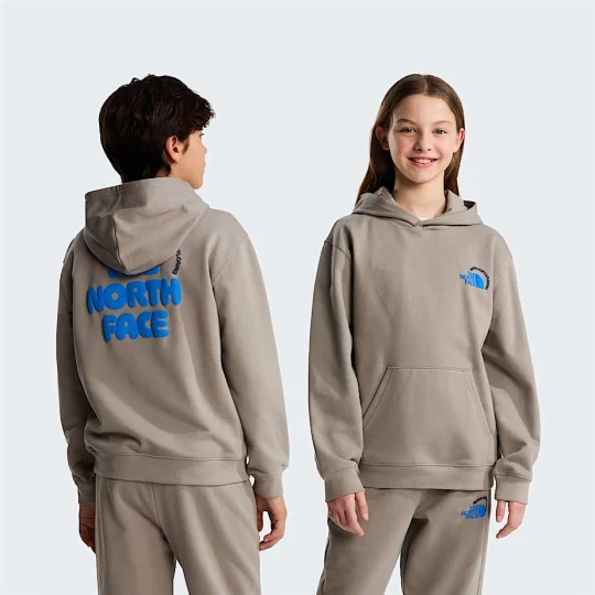 Zdjęcie produktu The North Face Młodzieżowa Bluza Z Kapturem Explore Fonts Relaxed Stone Slab Rozmiar S male
