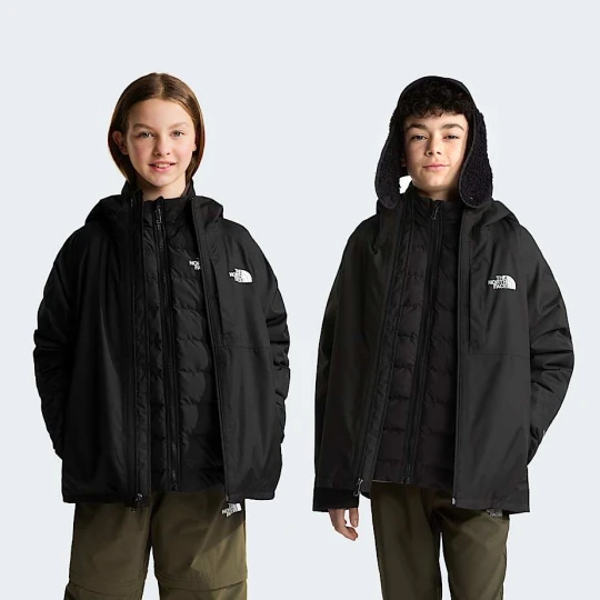 Zdjęcie produktu The North Face Młodzieżowa Kurtka Z Kapturem 4 W 1 Perrito Tnf Black Rozmiar XL male